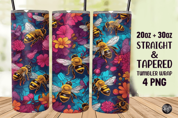 Bee Pattern 20oz Tumbler Wrap Design Review