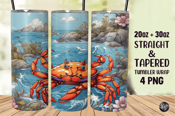 Crab Pattern Tumbler Wrap 20oz Skinny Review