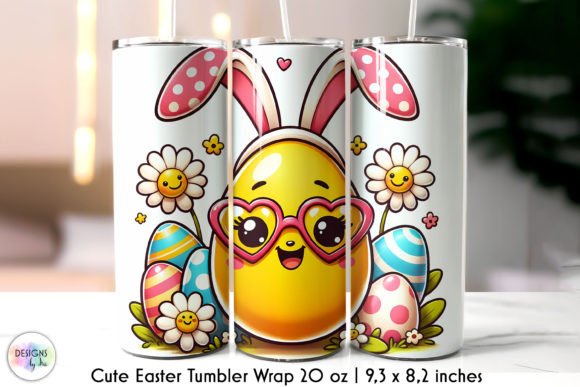 Cute Easter Chicken Tumbler Wrap Design Review