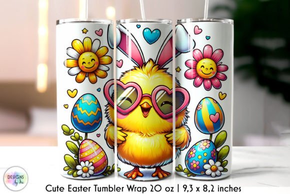 Cute Easter Chicken Tumbler Wrap Print Review
