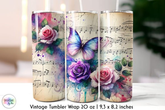 Distressed Tumbler with Butterfly PNG Review