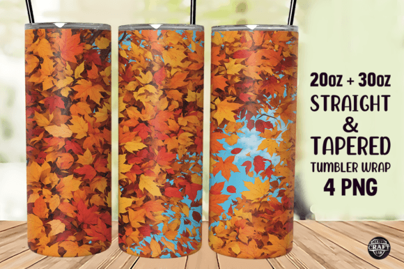 Fall Autumn Background Tumbler Wrap PNG Review