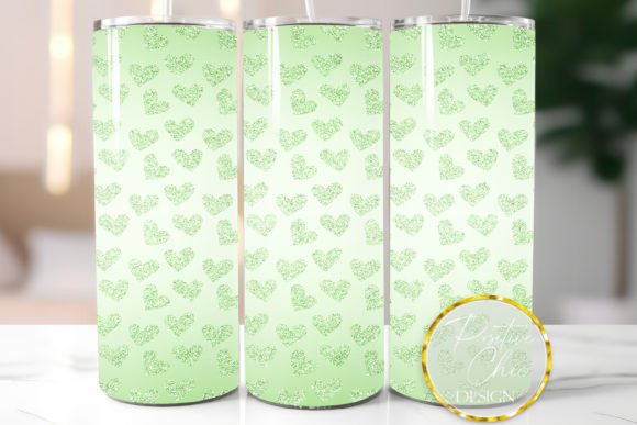Glitter Lime Hearts Tumbler Wrap Design Review