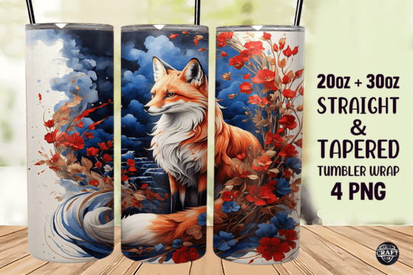Painting Flowers Fox Tumbler Wrap 20oz Review