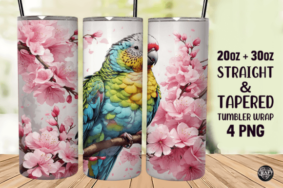 Parakeet Bird Tumbler Wrap 20oz Skinny Review