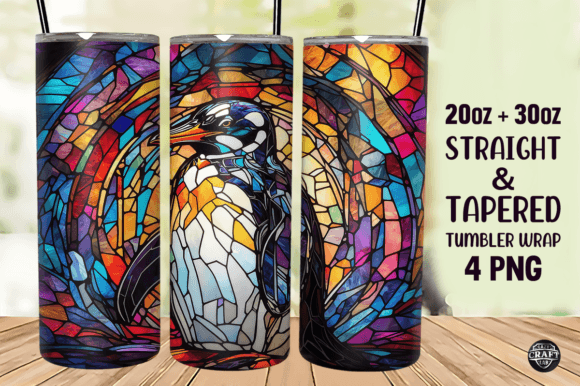 Penguin Stained Glass Tumbler Wrap 20oz Review