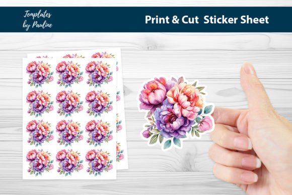 Peony Flower Digital Sticker Sheet Review