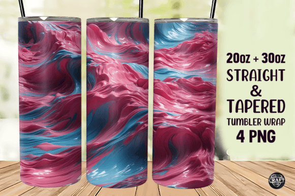 Pink Blue Inflated Wave Tumbler Wrap Review