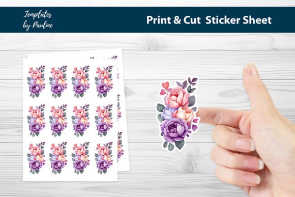 Pink Flower Printable Sticker Sheet Review