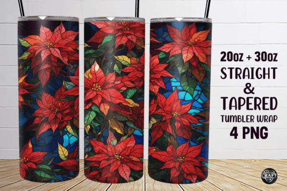 Poinsettia Flowers Stained Glass Tumbler Review