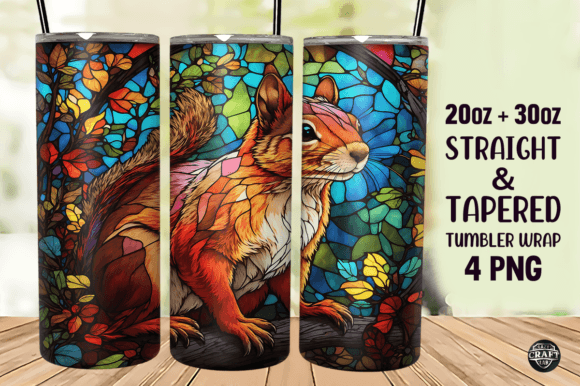 Squirrel Stained Glass Tumbler Wrap 20oz Review