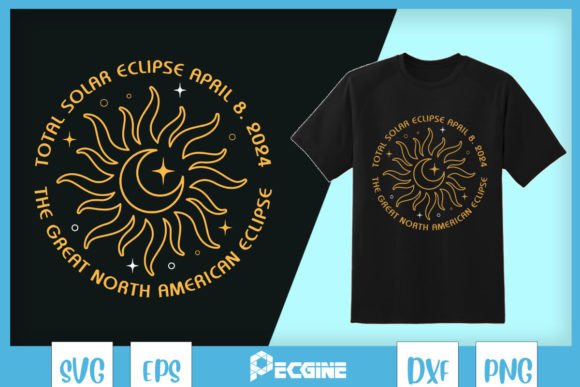 USA Total Solar Eclipse April 8 2024 SVG