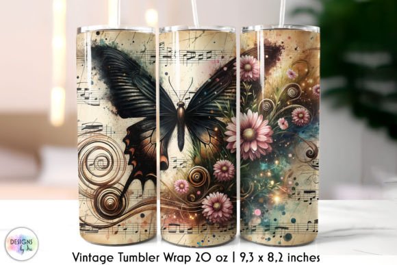 Vintage Butterfly Tumbler Wrap Design Review