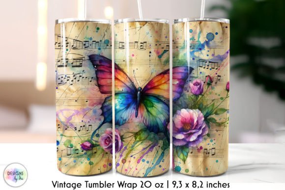 Vintage Butterfly Tumbler Wrap Design Review