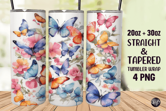 Watercolor Butterflies Tumbler Wrap 20oz Review