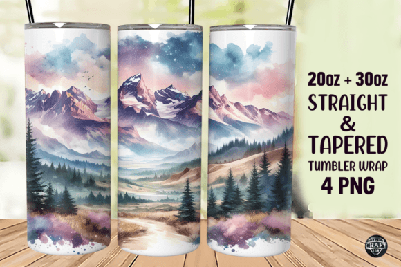 Watercolor Mountain Tumbler Wrap 20oz Review